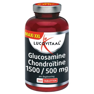 Afbeelding van Lucovitaal Voedingssupplementen Maxi XXL Glucosamine Chondroïtine 1500/500mg Tabletten 360pakket