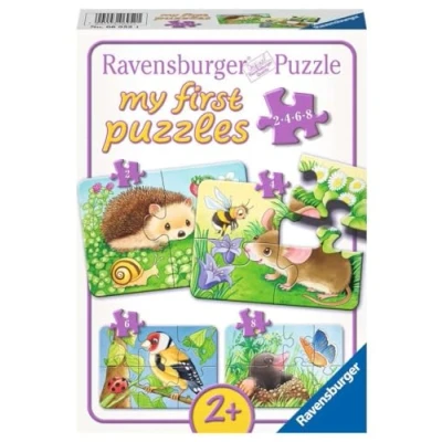 Afbeelding van Ravensburger Dieren in de tuin My First puzzels 2+4+6+8 stukjes kinderpuzzel