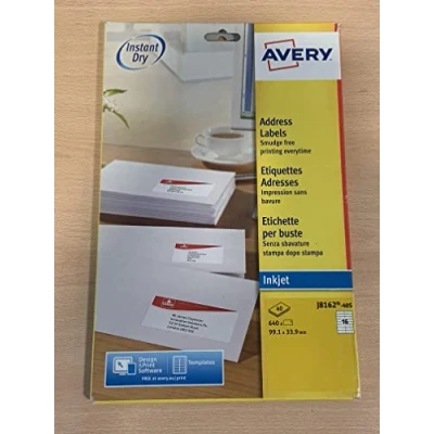 Afbeelding van Etiket Avery J8162 40 99.1x33.9mm wit 640stuks