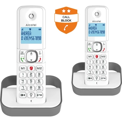 Afbeelding van Alcatel F86 single DECT telefoon, Draadloze handset, Luidspreker, 100 entries, Nummerherkenning, Zwart