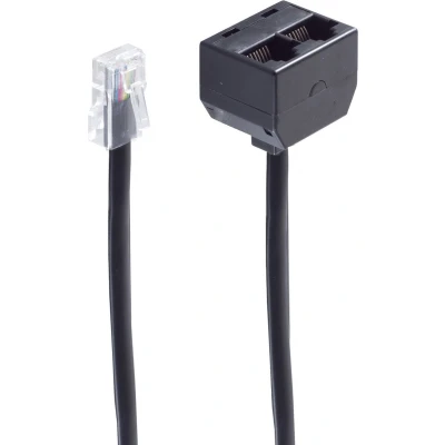 Afbeelding van Shiverpeaks ISDN Adapter [1x RJ45 stekker 8p8c 2x bus 8p8c] 0.1 m Zwart
