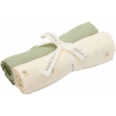 Afbeelding van Little Dutch Swaddle Doek 70x70cm Forest Treasures &amp; Sage 2 pack