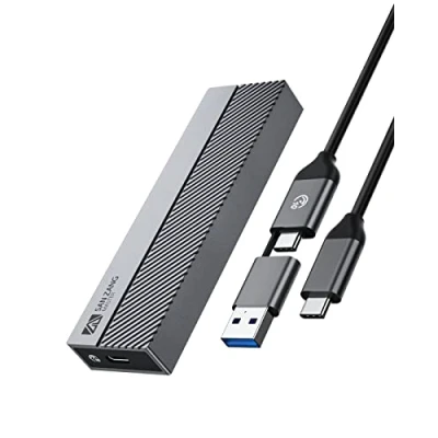 Afbeelding van NVMe M.2 behuizing, USB 3.1 GEN 2 10 Gbit/s, SSD behuizingsadapter voor 2230 2242 2260 2280 PCIe M Key &amp; M+B met warmteafvoerpatch, zonder gereedschap, ondersteunt