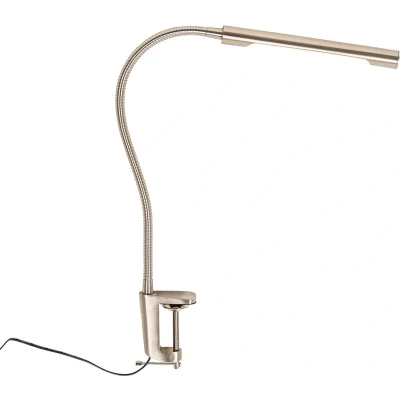 Afbeelding van QAZQA Klem bureaulamp staal incl. LED met touch dimmer Lionard