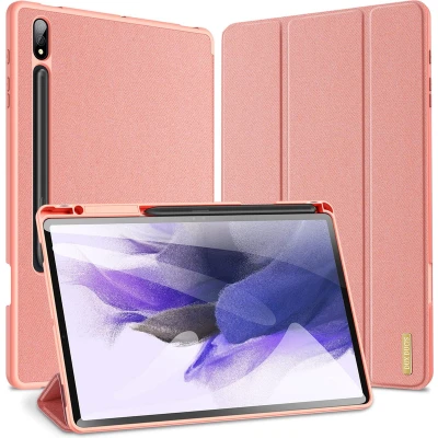Afbeelding van Dux Ducis Tablet hoes geschikt voor Samsung Galaxy Tab S9/S9 FE (2023) Domo Book Case Auto Wake/Sleep functie Roze