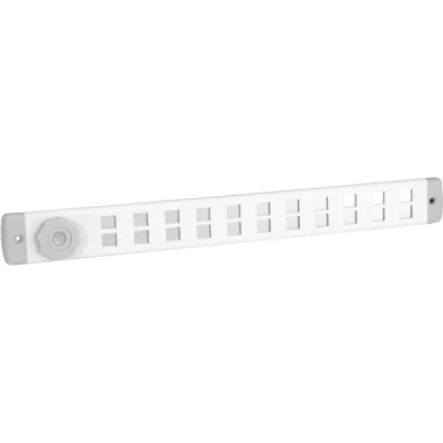 Afbeelding van Nedco schuifrooster 370x40mm bold line met draaiknop vliegengaas aluminium wit