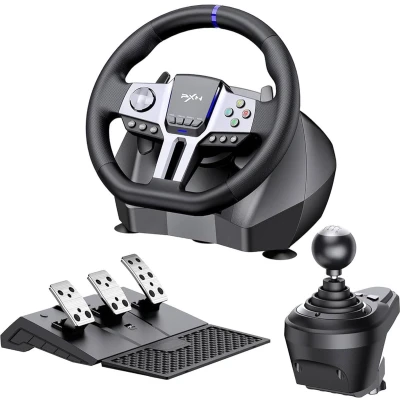 Afbeelding van PXN V9 Gen 2 Race Stuur Met Pedalen en Shifter 270/900 Game Geschikt voor PS4 Xbox One PC Series XS PS3 Nintendo Switch App