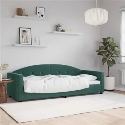 Afbeelding van vidaXL Slaapbank 80x200 cm fluweel donkergroen