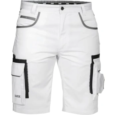 Afbeelding van Uvex Tune Up korte werkbroek voor heren, met Cordura versterkte gereedschapszakken, licht en ademend, Wit.
