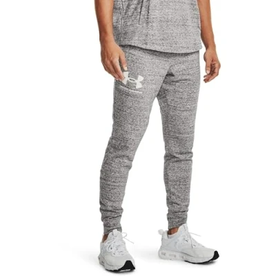 Afbeelding van Under Armour Rival Terry Trainingsbroek, Heren, Maat: Small, Onyx white