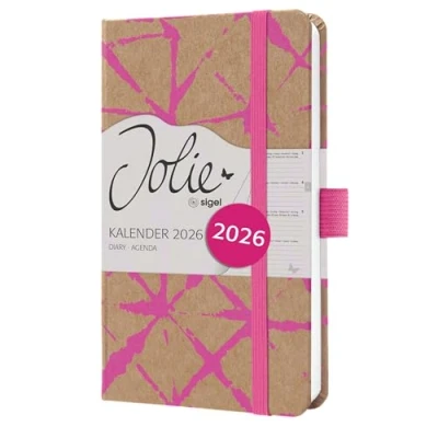 Afbeelding van SIGEL J6800 Wochenkalender Jolie 2026, ca. A6, bruin roze
