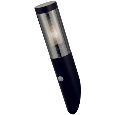 Afbeelding van Searchlight Batton Buiten Wandlamp Met PIR sensor 8 X 39 Cm IP44 Zwart