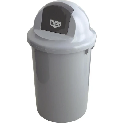 Afbeelding van Afvalbak 60ltr kunststof met klapdeksel