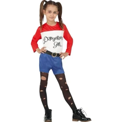 Afbeelding van Fiestas Guirca Verkleedpak Dangerous Girl Meisjes Polyester Mt 7 9 Jaar
