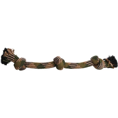 Afbeelding van Flamingo Joe Met 3 Knopen Speelgoed Honden Hs Katoen Knoopbeen Camouflage 60cm 1st 138204