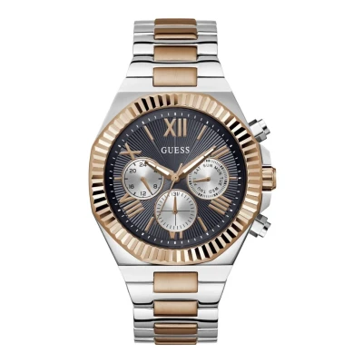 Afbeelding van Guess Equity Horloge Dark blue/silvercoloured, Heren, Maat: One Size, blue/silver coloured