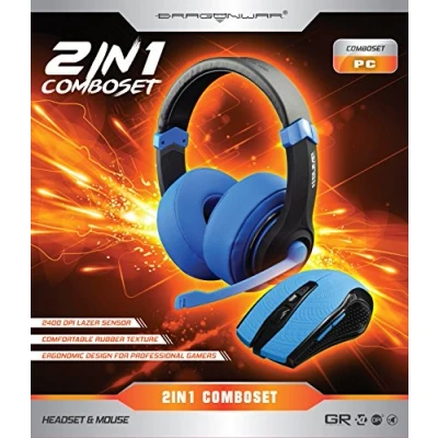 Afbeelding van Dragonwar Comboset 2in1 Gaming Headset + Muis Blauwe Editie
