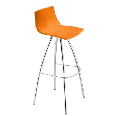 Afbeelding van Barkruk modern voor thuis cafe of kantine Oranje