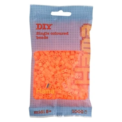 Image de 1 000 perles standard (Ø5 mm) orange néon
