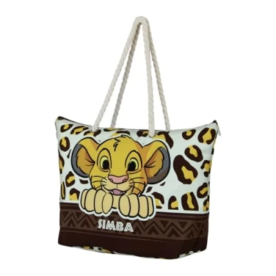 Afbeelding van Karactermania Disney Lion King Luipaard Zon Strandtas met rits Shopper geel