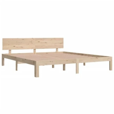 Image de vidaXL Cadre de lit bois massif 180x200 cm super king