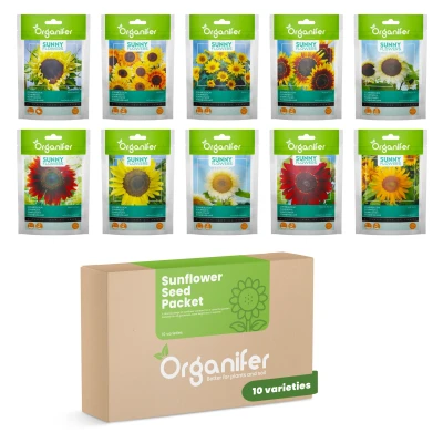 Afbeelding van Organifer Zonnebloem Zadenpakket 10 Soorten
