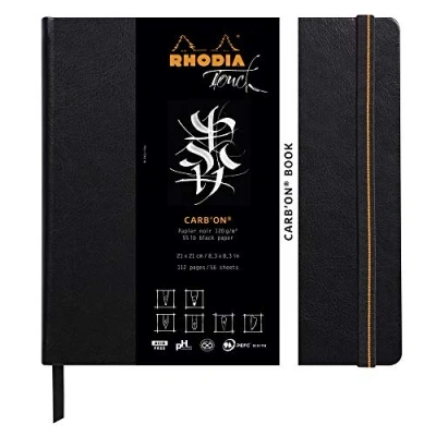 Afbeelding van Rhodia Touch Carb’Onbook 21x21cm zwart papier