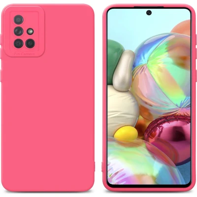 Afbeelding van Cadorabo Hoesje geschikt voor Samsung Galaxy A71 4G in Fluid ROOD Beschermhoes gemaakt van flexibel TPU silicone Cover Case