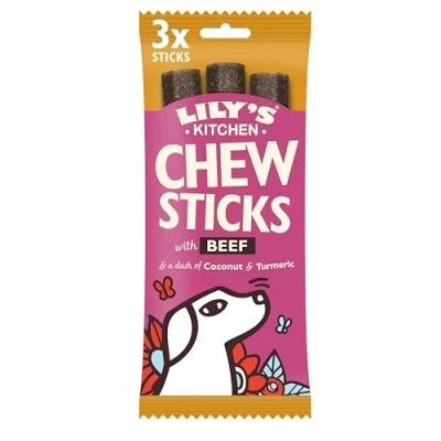 Afbeelding van Lily&#039;s Kitchen Chew sticks Hondensnacks Rund 10 x 120 g
