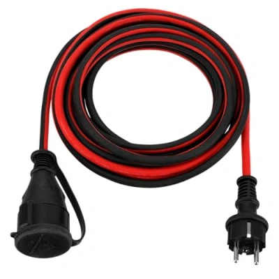 Afbeelding van REV 0017050614 Stroom Verlengkabel 16 A Rood, Zwart 5.00 m H05RR F 3F 3G 1,5 mm²