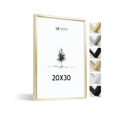 Afbeelding van Heimlich® 1 fotolijst 20 x 30 cm goudkleurig metaal kleine collage aluminium metalen frame