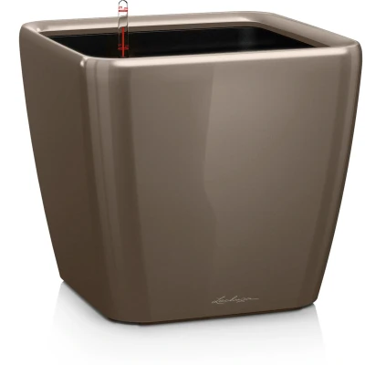 Afbeelding van Lechuza Quadro premium 35 LS Taupe hoogglans