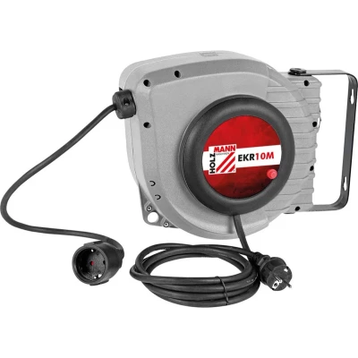 Afbeelding van Holzmann Maschinen EKR10M_230V Kabeloproller 10 m Zwart