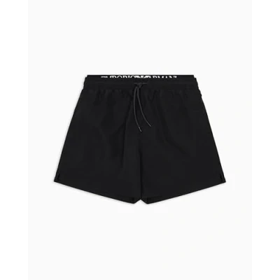 Afbeelding van Emporio Armani Zwemshorts, Heren, Maat: Medium, Black/white