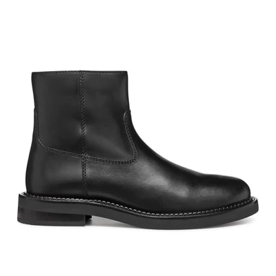 Afbeelding van Geox Serilda Enkellaarsjes met plateauzool, Dames, Maat: 35, Black Leer