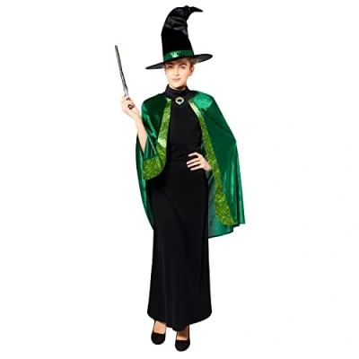 Afbeelding van amscan Harry Potter 9912478 Officieel gelicentieerd dameskostuum, groen, 44 46