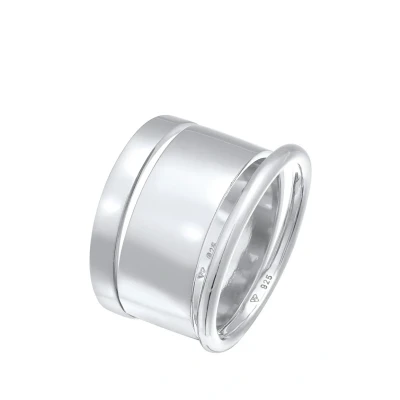Afbeelding van Elli 3 PACK Statement Ring, Dames, Maat: 54, Silber
