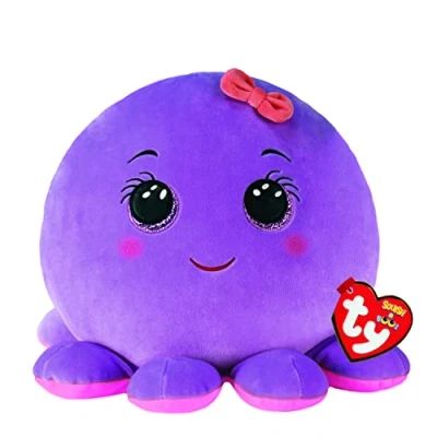 Image de Peluche TY Squish A Boo&#039;s Medium Octavia La Pieuvre Violet