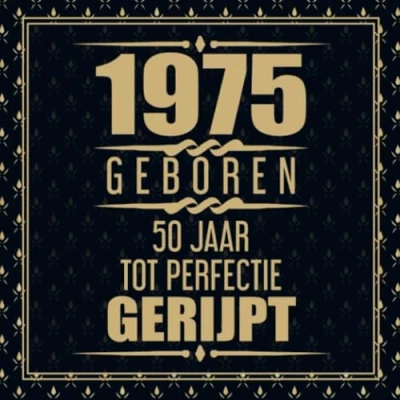 Afbeelding van 1975 Geboren 50 jaar Tot Perfectie Gerijpt: Sarah 50e verjaardag Gastenboek Cadeau Abraham Goud Zwart 60 beschrijfbare pagina&#039;s