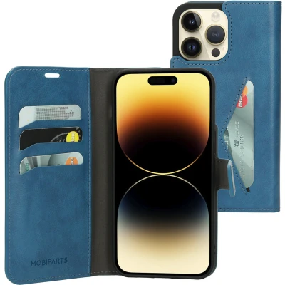 Afbeelding van Mobiparts Classic Wallet Case Apple iPhone 14 Pro Max Steel Blue