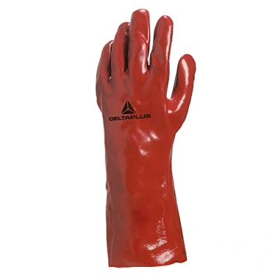 Afbeelding van Delta Plus PVC Handschoen Rood 35 cm maat 10