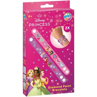 Afbeelding van Disney Princess Diamond Painting Armbanden maken Moxy knustelset sieraden creatief speelgoed meisjes vanaf 6 jaar