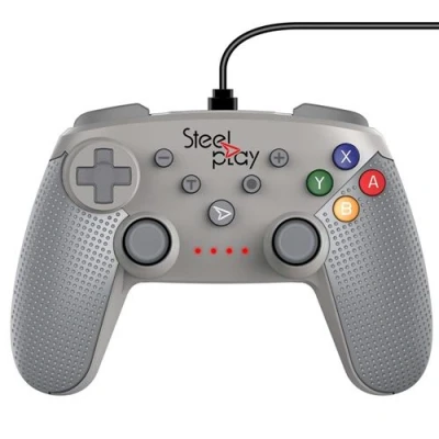 Image de Manette Nintendo Switch filaire Steelplay Classic Edition Gris