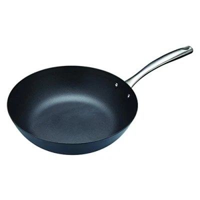 Afbeelding van Masterclass Wokpan Ready 30 Cm Carbon/rvs Zwart/zilver