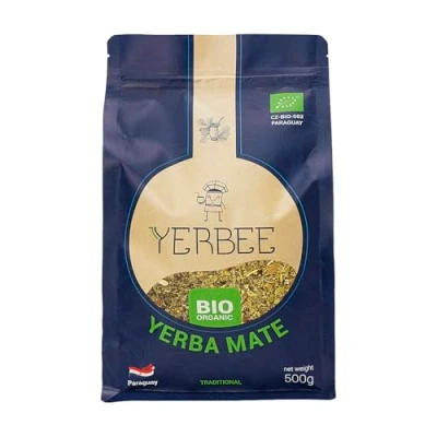 Afbeelding van YERBEE Yerba Maté Bio (500 g) Gerijpt, aan de lucht gedroogd, rookvrij, stofvrij Biologische Paraguayaanse met fijne bladeren