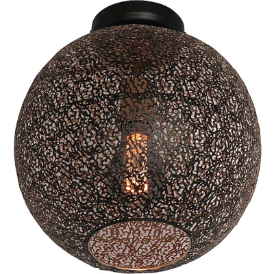 Afbeelding van Oronero Plafondlamp bol d: 30cm zwart / goud Modern Freelight