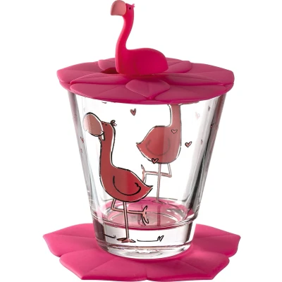 Afbeelding van Leonardo Kinderglas Set Bambini Flamingo 215 ml 3 Delig