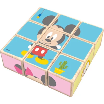 Afbeelding van Disney Blokkenpuzzel Mickey Mouse Junior 21 Cm Hout 9 delig