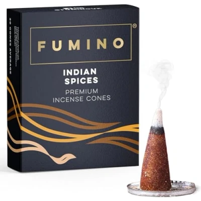 Afbeelding van Fumino® Indian Spices Fresh 20 stuks wierookkegels per doos Masala Agarbatti Joss geur voor ontspanning en meditatie, woondecoratie