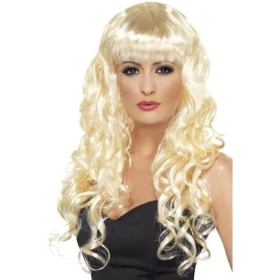 Afbeelding van Blonde zeemeermin pruik voor dames Verkleedpruik One size